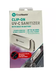 Desinfectante UV con clip FirstHealth con batería incorporada nuevo en caja - Imagen 1 de 3