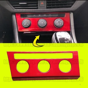 For Volkswagen Jetta Mk7 2019-2022 Stainless Red Central Console AC Switch Trim - Picture 1 of 4