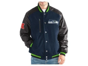 Seattle Seahawks Men's G-III NFL Heavy Hitter Snap Jacket Large - Picture 1 of 1