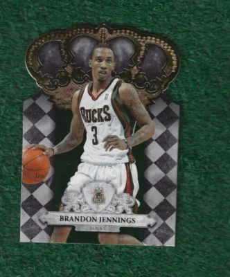 Brandon Jennings - 2010 年帕尼尼皇冠 ROYALE - 国家贵宾 - 促销卡 # VIP4 — 第 1/2 张图片