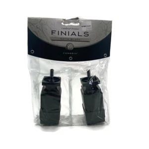Cambria Premier Satin Black Prism Knob Finial - Picture 1 of 13