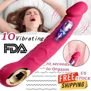 Realistic G Spot Dildo Vibrator Clit Massager Anal Stimulator Sex Toys for Women - Picture 1 of 11