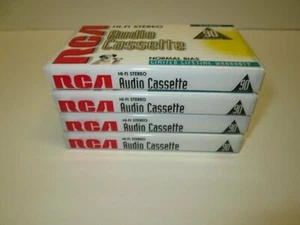 Lot 4 Blank Recordable Audio Cassette Tapes RCA 90 Minutes Hi-Fi Stereo Normal - Picture 1 of 4