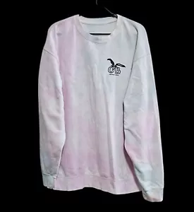 Ocean Beach California Tie Die Sweatshirt Women's Pink Blue Seagull Soft 2X READ - Picture 1 of 4