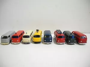 WIKING 8 VINTAGE 1:87 VOLKSWAGEN VAN & BUSSES FROM THE 60's & 70's NOS MINT - Picture 1 of 20