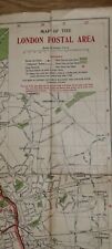 LONDON  POSTAL  AREA  MAP BY GEORGE WASHINGTON  BACON Railways & Underground 