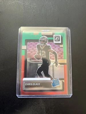 Chris Olave 2022 Donruss #P-309 Optic Rated Rookie Preview Red & Green Prizm - Image 1 of 2