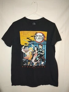 Demon Slayer Shirt Mens Medium Black Kimetsu no Yaiba Anime - Picture 1 of 3