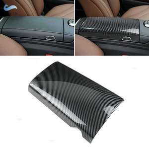 For 14-19 Mercedes Benz S Class W222 ABS Carbon Fiber Console Armrest Box Cover - Picture 1 of 5