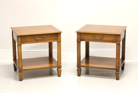 BAKER Milling Road Walnut Mid 20th Century Nightstands - Pair Cover