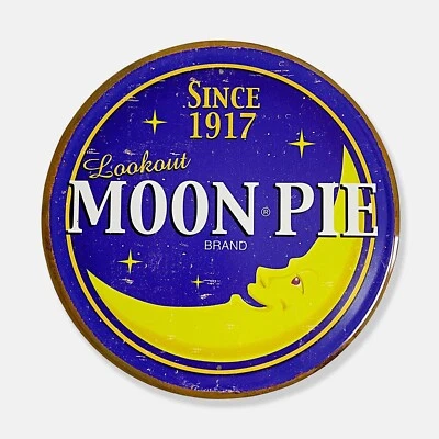 11.75" Moon Pie Lookout Since 1917 Embossed Tin Metal Sign - Image 1 of 4