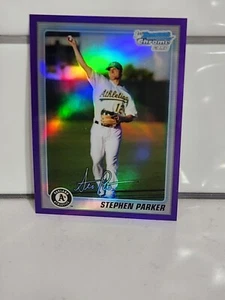 2010 Bowman Chrome Prospects Purple Refractor #BCP177 Stephen Parker 729/899 A's - Picture 1 of 2