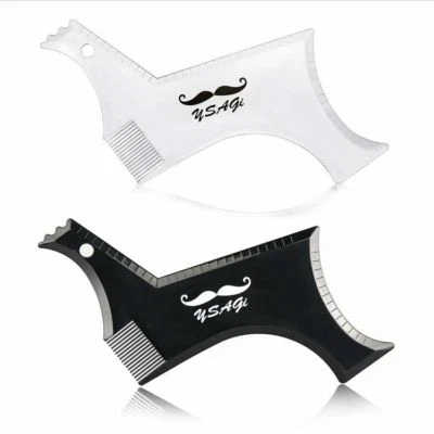 2pcs Mustache-Goatee-Liner-Beard-Lining-Shaping-Tool-Styling-Template-Grooming K - Image 1 of 4