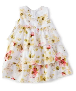 Vestido Colección Edgehill Niñas Pequeñas Floral En Niveles Plumeti Talla 4T Pascua - Imagen 1 de 3