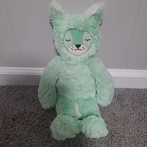 Slumberkins  Lynx Cat Plush 14” Mint Green Stuffed Toy Doll Limited Edition Rare - Picture 1 of 7