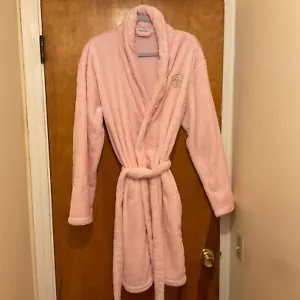 Accappatoio donna Adrienne Vittadini OS con cintura morbido rosa chiaro tasche corto - Foto 1 di 11