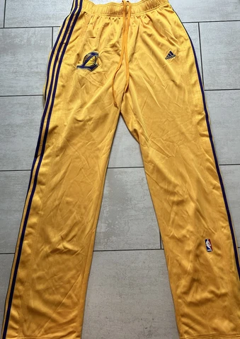 Adidas NBA Los Angeles Lakers Game Worn Warm Up Pants Size XLT +6 #11 Tearaway Cover