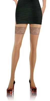 3er Pack halterlose Strümpfe mit Spitze Dünne 8 DEN Strümpfe für Damen - Bild 1 von 4