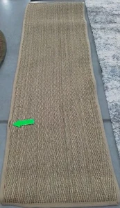 NATURAL BEIGE 2'-6" x 8'-0" Broken Thread Rug Reduced Price 1172773370 NF115A-28 - Picture 1 of 4