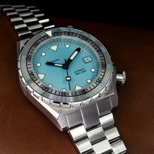 Seestern T|ff@ny Blue Vintage Sub 600T 40mm NH35A WR200 Men Diver Watch S407 - Picture 1 of 10