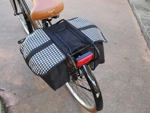 Borse POSTERIORI a bisaccia Colore Nero FANTASIA borsa per city bike bici - Foto 1 di 2