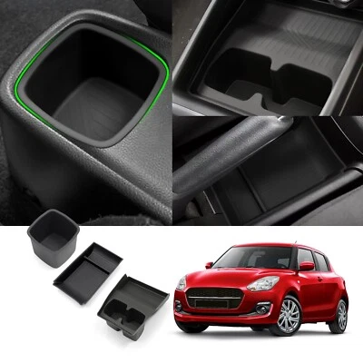 Caja de almacenamiento de gel de sílice para Suzuki Swift 2018-2024 bandeja de consola central 3 piezas Foto 1 de 4