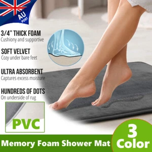 Soft Rug Absorbent Memory Foam Bath Mat Non-slip Bathroom Floor Shower Carpet - Picture 1 of 15