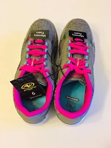Athletic Works Youth Girls Sz 6 Gray Lightweight Memory Foam Athletic Shoes NWT - Picture 1 of 6