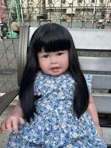 28inch Handmade Reborn Baby Doll Finished Toddler Dress Huge Girl Gift Kids Toy - Picture 1 of 8