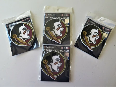 LOT OF FOUR (4) FLORIDA STATE SEMINOLES, FLEXIBLE MAGNETS FROM WINCRAFT Cover