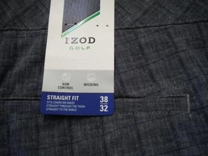 Izod Golf Pants Men's Flat Front Straight Fit Cinder Block , Navy , or Blue - Picture 1 of 5