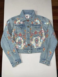 Meghan Fabulous Women's Dixie Embroidered Denim Jacket S/M - Picture 1 of 7