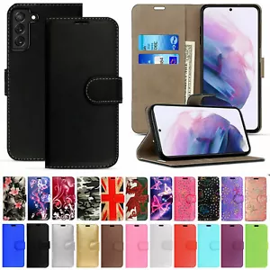 Flip Leather Case for Samsung Galaxy S22 S21 S20 FE S10 S9 Magnetic Wallet Cover - Picture 1 of 17