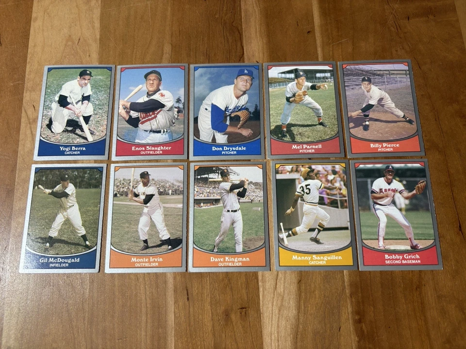 Tarjetas coleccionables del Pacífico 1990 leyendas del béisbol: 10 cartas Yogi Berra, Don Drysdale Foto 1 de 1