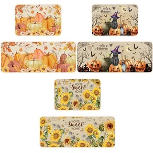 8 Pcs Holiday Kitchen Rugs and Mats Set for Halloween Fall Kitchen Mats Pumpk... - Picture 1 of 6
