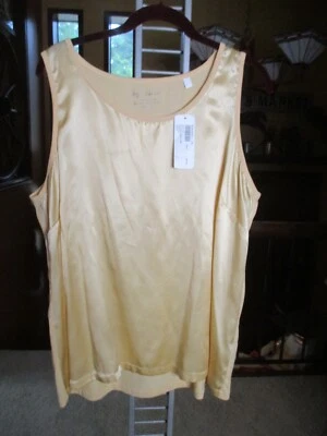 Новый с Ярлыками Chico's 3/ XL золото / Raffia 100% шелк Майка - Изображение 1 из 4