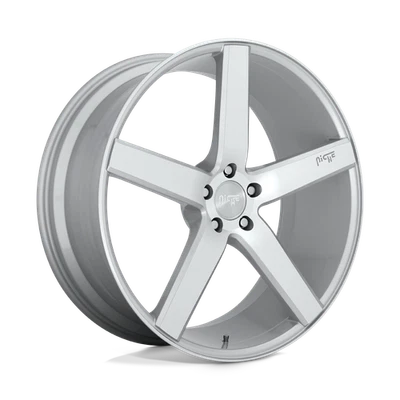 Rueda 18x8 Nicho M135 MILAN PLATA BRILLANTE MECANIZADA 5x4,5 (40 mm) Foto 1 de 4