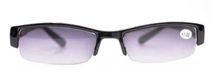 Spring Hinged Sun Readers Black Fashion Retro Half Frame 2021 SR4 - Picture 1 of 4