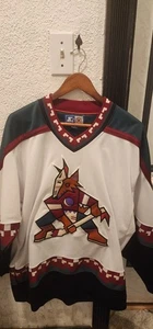 Vintage 90s NHL Starter Phoenix Arizona Coyotes Kachina Jersey Mens Medium Blank - Bild 1 von 11