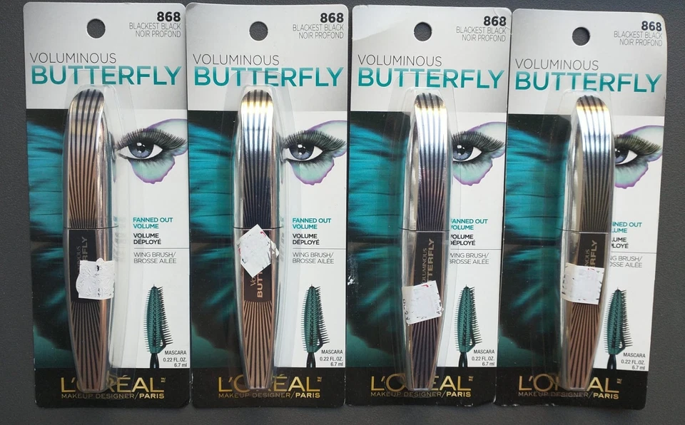 L'Oreal Paris Voluminous Butterfly Mascara, 868 Blackest Black, 0.22 Fluid Ounce