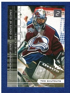 2001-02 BAP Memorabilia He Shoots He Scores Points #15 Patrick Roy 2 pts. - Picture 1 of 2