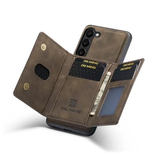 Case Split Cover Galaxy S23 S24 Ultra Magnetic DG.Ming Leather Wallet Detachable - Picture 1 of 13