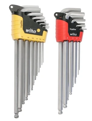 WIHA 66982 ErgoStar Ball End Hex L-Key, Inch and Metric, 22-Piece - Image 1 of 4