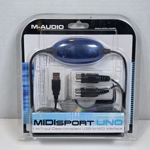 M-Audio MIDIsport UNO 1-in/1-out USB MIDI Interface 16 MIDI Channels New - Picture 1 of 2