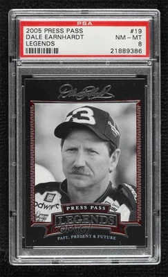 2005 Press Pass Legends Dale Earnhardt #19 PSA 8 HOF - Image 1 of 2