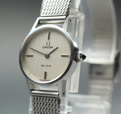 Reloj pulsera Omega De Ville Cal.625 vintage para mujer cuerda manual esfera plateada Foto 1 de 4
