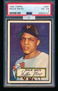 1952 Topps WILLIE MAYS #261 PSA 4 - WELL-CENTERED - MBA Silver Diamond - Picture 1 of 2