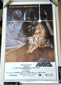 STAR WARS STIL A 27X41 GEROLLT POSTFRISCH EIN BLATT FILMPLAKAT 1977 HARRISON FORD IV - Bild 1 von 1