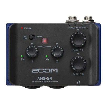 Zoom AMS-24 2 Input, 4 Output Audio Interface For Recording And Streaming - Image 1 of 4