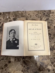 1927 The Works of Oscar Wilde - Old leather book - Six Volumes In One - Picture 1 of 12